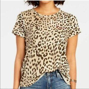 Chaser Animal Leopard Print Roar Shirt Short Sleeve Embroidered Shirt Size Small